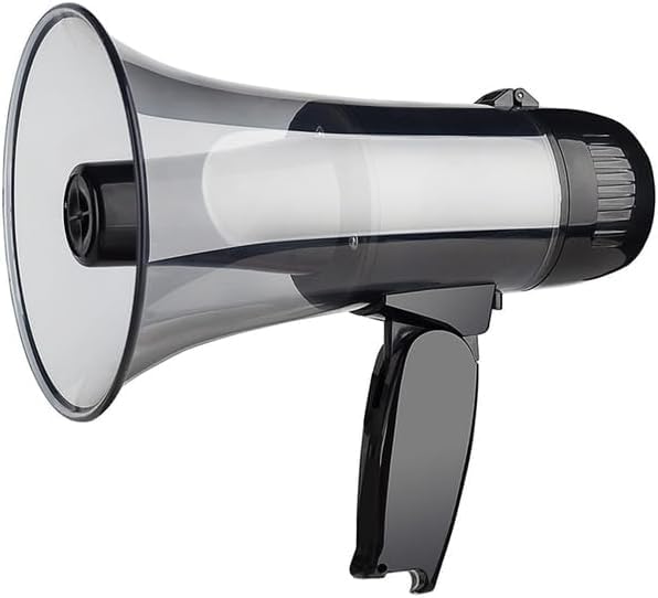 POCHY Moda Megáfono Megáfono de Mano 20 W Modos de Alarma de Sirena incorporados Altavoz de megáfono con grabación de 240 s y Puerto USB Altavoz de megáfono para Exteriores Bonito