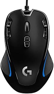 Logitech G300s Wired Gaming Mouse, 2,5K Sensor, 2,500 DPI, RGB, Lightweight, 9 Programmable Controls, On-Board Memory, Compatible with PC/Mac - Black