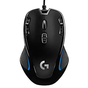 Logitech G300s USB Wired Gaming Mouse, 2, 500 DPI, RGB, Light Weight, 9 Programmable Controls, On-Board Memory, Compatible with PC/Mac - Black