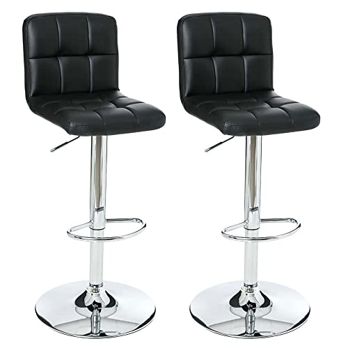 Ensemble de 2 tabourets de Bar DELEK Couleur Noire