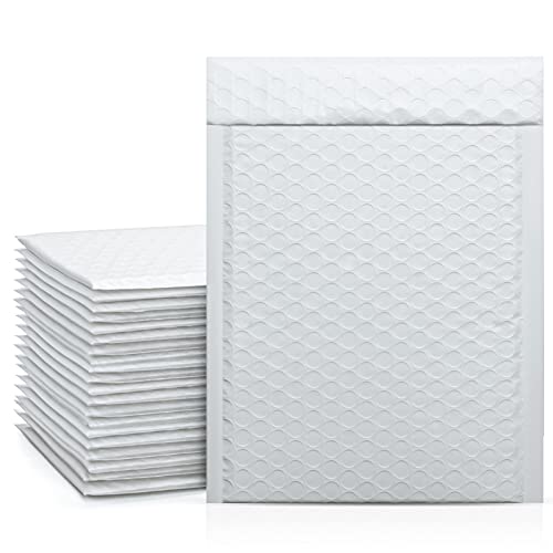 Metronic White Bubble Mailers 25 Pack, 6x10 Bubble Poly Mailers, Self-Seal Shipping Bags, Padded Envelopes, Bubble Polymailers for Shipping, Mailing, Packaging for Small Business, Bulk #0