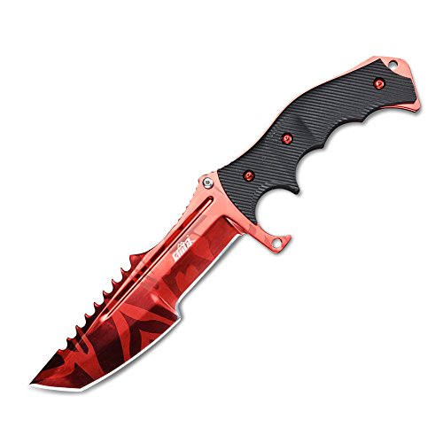 CIMA Multi-color Fixed Blade Tactical Knife CS:GO Classic knife,10.8 inch Overall (red)