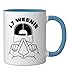 L7 Weenie Retro Baseball Humor Nostalgia Hat Fan Ceramic Mug, Blue/White