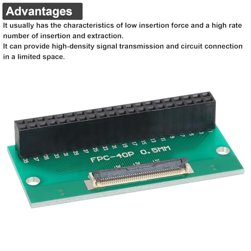 QUARKZMAN 2 Stück FFC FPC Connector Board 40 Pin 0,5 mm Buchse auf 2,54 mm Doppelreihige Buchsenleiste Adapter, PCB Konverter Board für DVD-Player/Digitalkameras/Laptops – Bild 5