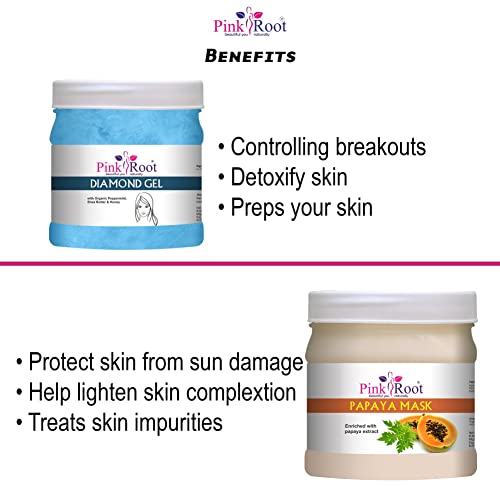 Image of Pink Root Diamond Gel 500gm with Papaya Mask 500gm