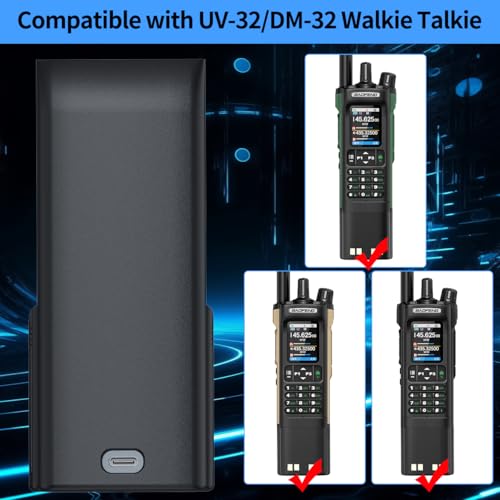 Image of BAOFENG DM32 Battery 3800mAh USB-C Charging Rechargeable Battery(2Pack)
