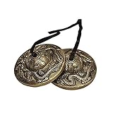 💕ORIGINAL HECHO A MANO💕Nuestros Tingshas son producidos por artesanos locales en la región del Himalaya de Nepal y están hechos de aleaciones de bronce especiales que incluyen una mezcla de 7 metales que producen matices armónicos. Todos tienen un hermoso y afortunado diseño de símbolo budista. El bronce es más refinado. , y el bronce es más primitivo.Patrones: Astamangal-Ocho auspicioso, Dragón-Símbolo de iluminación, Mantra-Om Mane Padme Hum, Lucky Cloud, Plain.