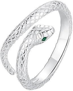 [PARTISAN] 指輪 サイズフリー 蛇 スネーク 白蛇 リング レディース シルバー ヘビ 爬虫類 動物 アニマル ジュエリー