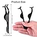 Mudder 48 Pieces False Eyelashes Applicator Tool Plastic Eyelash Extension Tweezers Fish Tail Clip Remover Tweezers Nipper Eyelash Auxiliary Clip for Women Lash Application and Removal(Black)
