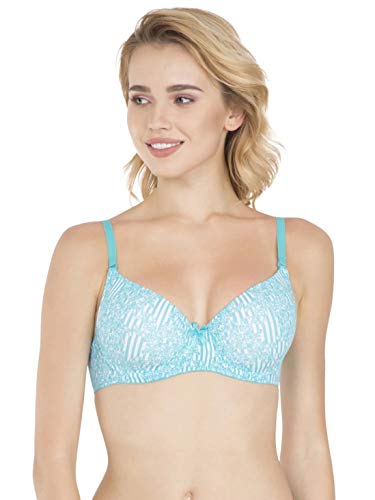 Image of Jockey 1245 Women's Under-Wired Padded Super Combed Cotton Elastane Stretch Multiway Styling T-Shirt Bra with Detachable Straps (Colors & Prints May Vary)