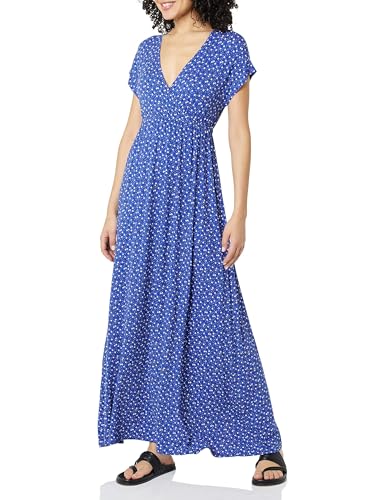 Image of Amazon Essentials Women's V Neck Short Sleeve Empire Waist Maxi Dress (Available in Plus Size)