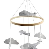 VEKIR Baby Wind Chime bedbell Cuna móvil avión y Nube guar