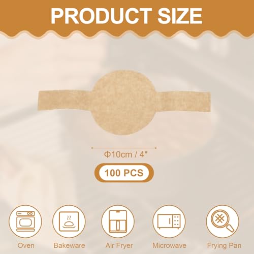 uxcell Round Parchment Paper Non Stick Circle Baking Sheets 4 Inch by uxcell - Used condition - Image 2