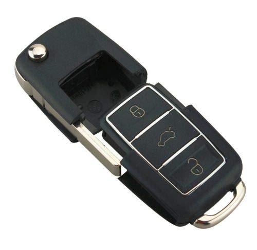 Chave Canivete Volkswagen VW Gol Golf Voyage Polo Fox Saveiro Parati 3B Inox Lamina Emblema