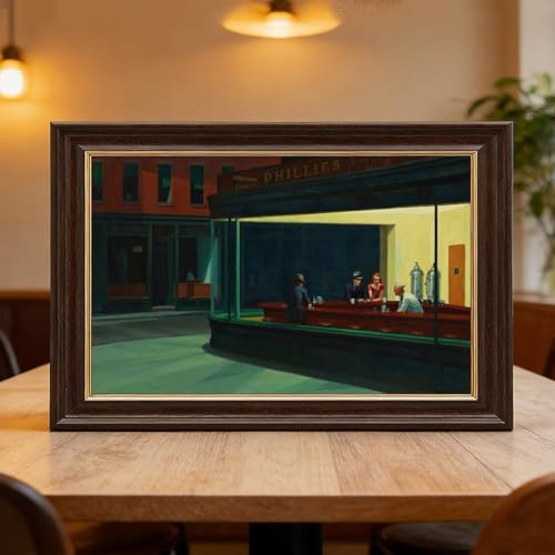 Tableau Nighthawks Edward Hopper cadre suspendre pour petits espaces - 6