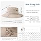 Comhats Sonnenhut Damen UV Schutz 50 mit Pferdeschwanzloch Faltbar wasserdichte Safari Hut Herren Outdoor Wanderhut Boonie Hat Breitkrempe tropenhut Sonnenhut zum Angeln Hellbeige M 54-57CM