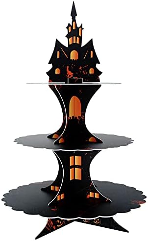 Halloween Supplies 3 Tier Cupcake Stand Cardboard Cake Stand Towe...
