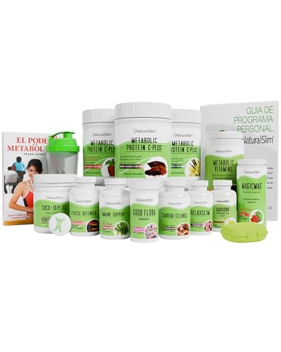 Naturalslim Personal Program Complete Wellness Kit Supplement with Free Frank Suarez Metabolismo Books (Spanish Edition) & Weekly Consultation - Ultimate Guide to Healthy Metabolism