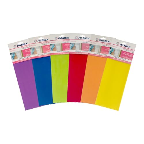 PAMEX - Paño Microfibra Cristales Glass Ultrafino 30x40cm Colores Surtidos (12 Unidades)