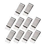 10 Stück Geldklammer Edelstahl Herren Slim Wallet Geldscheinklammer Money Clip Geldklammern für Geldscheine Silber Geldclip Metallklammern Geldspange für Bargeld Dokumente Geldscheine Visitenkarte