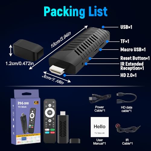 Image of FORIDA 4K Ultra HD TV Stick | Wi-Fi 2.4GHz Streaming Media Player | Chromecast Built-in | HDR10 Support | USB Interface | Support YouTube, Netflix, Prime Video, Google Play & Miracast Screen Casting
