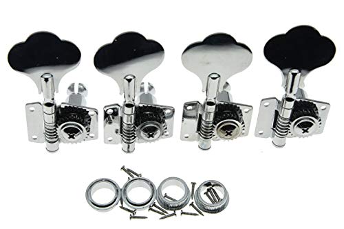 Chrome 4R Bass Tuners Tuning Keys Bass Machine Heads for Jazz J Bass or P Bass