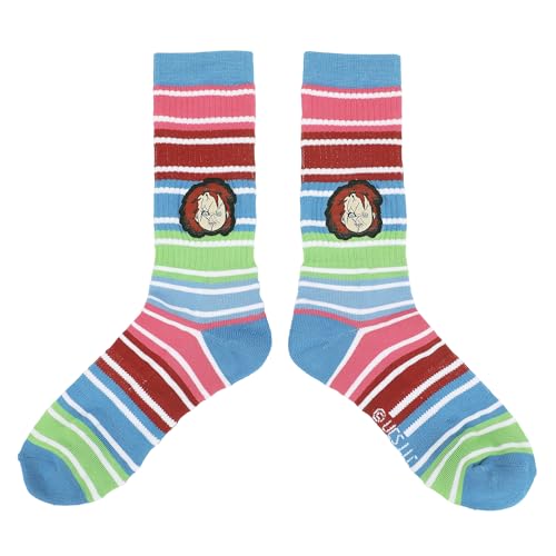 Bioworld Chucky Chucky Head Embroidery Mens Athletic Crew Socks3