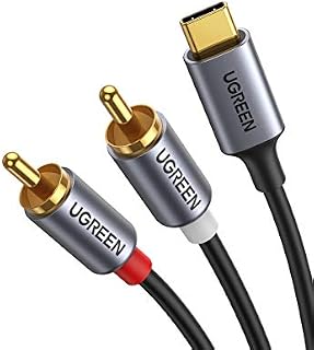 UGREEN USB C do 2X Kabel audio RCA Type C do 2 Cinch Stereo Audio Converter kompatybilny z Huawei, Galaxy, Laptop, PS5 itp.