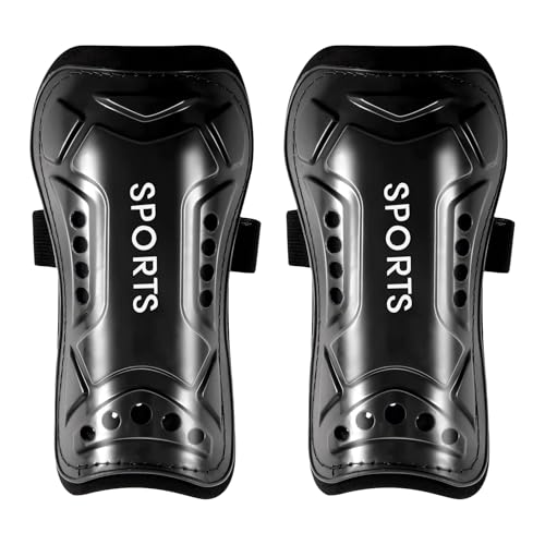 Football Shin Pads, Protective Soccer Shin Pads Kids Adults Shin Guards Beginner Elite Athlete Kids Shin Pad for Adults Children Teenagers Boys And GirlsBlack(Adult)