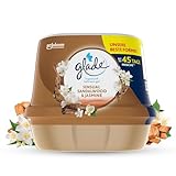 Glade Ambientador Gel de Baño Absorbeolores Sensual Sandalwood & Jasmine, Dura Hasta 45 Días, con Aceites Esenciales, 1 Gel