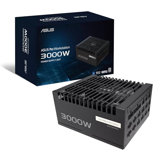 Pro WS 3000W Platinum, Alimentatore Modulare per PC, 3000W di Potenza, PCIe 5.1, Standard ATX 3.1, 80 PLUS Platinum, Ventola con Doppio Cuscinetto a Sfera, Nero, -PRO-WS-3000P - Alimentatore