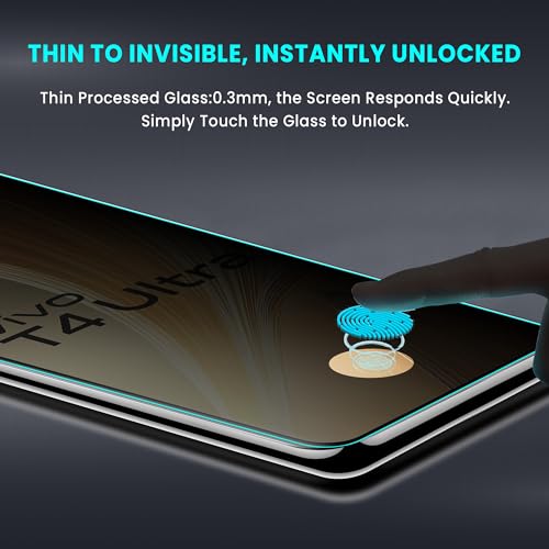 Image of ArmourPro UV Privacy Tempered Glass Screen Protector for Vivo T4 Ultra (6.77 Inch, Pack of 1) Edge to Edge Full Screen Coverage | Anti-Spy, Anti-Peeping & 9H Hardness Glass