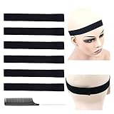 YTBYT 6 Pcs Elastic Band Lace Melting Bands Adjustable Wig Headbands for Lace Frontal Laying (Width 1 Inch) -  BIYOUTE