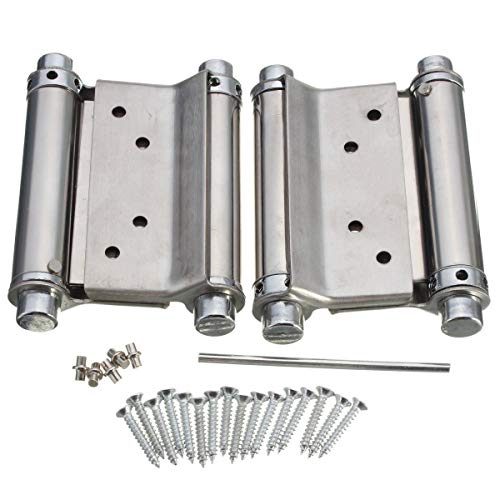 Preisvergleich Produktbild 2 Stück 304 Edelstahl Türscharniere Türangel Pendeltürband Pendeltürscharnier Schwingtür (4 inch)