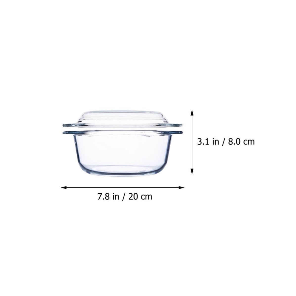 UPKOCH Hitzebeständige Suppenschüssel aus Temperglas mit Deckel 1l Mikrowellengeeignet und Ofenfest für Küche und Mikrowelle
