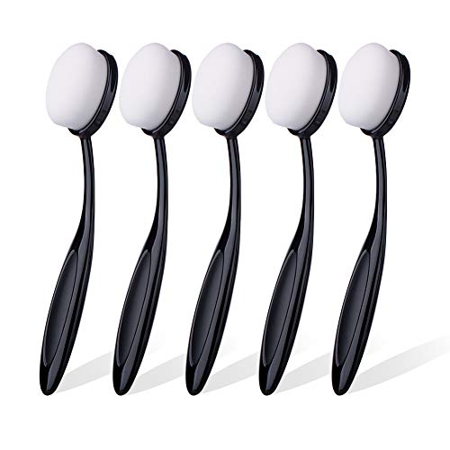 UNIMEIX 5 Pack Blending Brushes for Card Making Blending Tools for Drawing Blending Brush Blender(Size 3, 1.18\" Brush Head, Black)