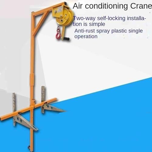 Portable Manual Winch Hoist Lifting Tool for Air Conditioning Systems - 300kg Capacity Detachable Easy Outdoor Installation Ideal for Professionals and DIY Projects