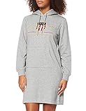 GANT Damen Archive Shield Hoodie Dress Kleid, Grey Melange, L
