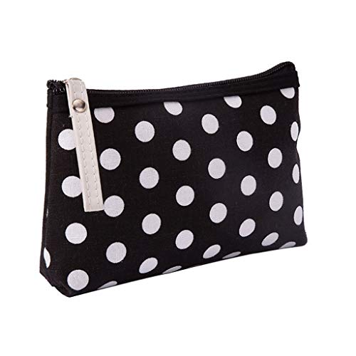 Preisvergleich Produktbild Luccase Baumwolle und Leinen Kosmetiktasche 18X13CM Tupfen Stoff Reißverschluss Geldbörse Multifunktions Leinwand Karte Schlüsseltasche Handy Paket (C)