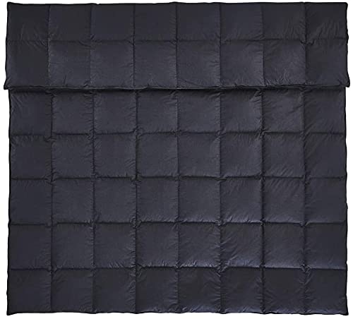 Luxurious Twin/Twin XL Goose Down Comforter, Unique Black Solid, 600 Thread Count, 100% Egyptian Cotton Cover, 65 Oz Fill Weight, 750 Fill Power by EGYPTIAN BEDDING - Used condition - Image 4