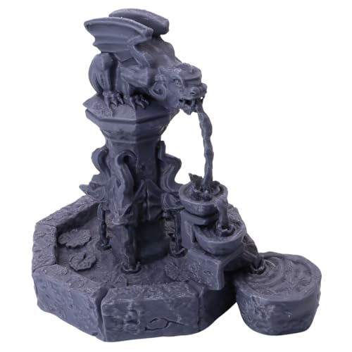 Fountain for Wargaming Terrain, Industrial Building Platform Set for Sci-fi, 28mm Scale, 3D Printed and Paintable Wargaming Model in Diorama Scenery