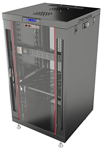 Sysracks 18U 24Inch Deep Server Rack Cabinet It Enclosure Premium Series Data It Locking Under Desk Network Rack With Wheels Pdu And Other Accessories #TOP22