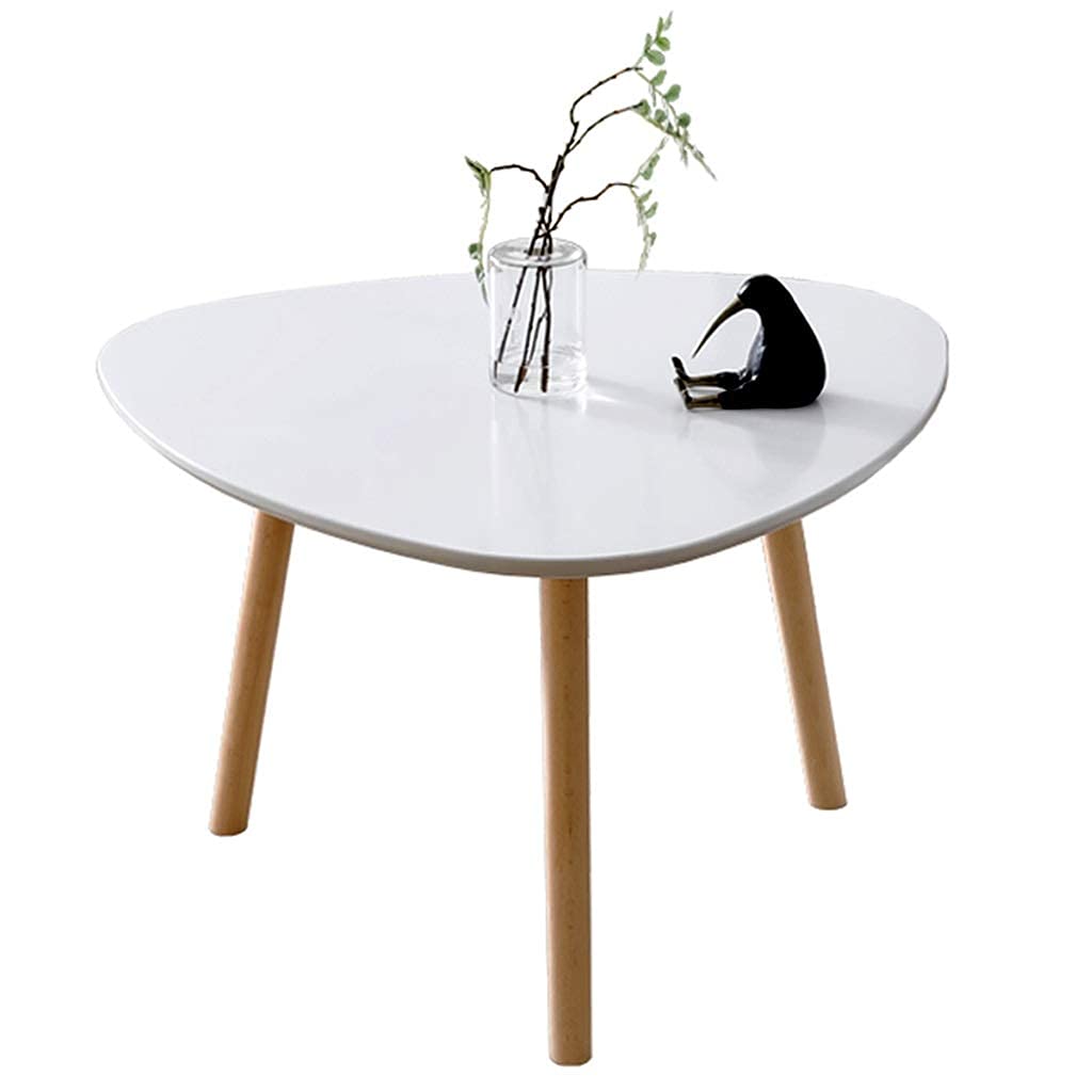 Table basse balcon en bois blanc compacte pour optimiser les studios étroits