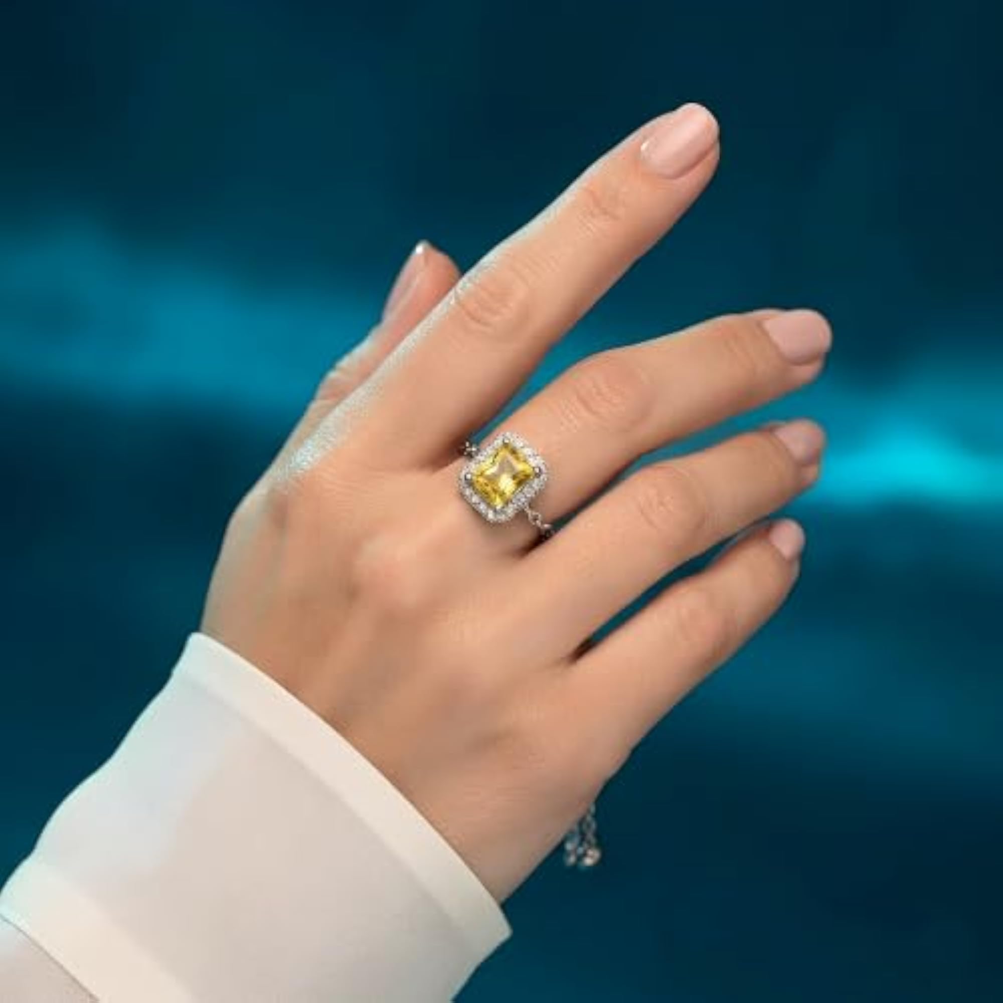 Golden Radiance Emerald Cut Slider Bracelet