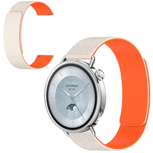 [SpinoArmor] For �V���I�~(Xiaomi) Watch S4 41mm �o���h �V���R���� ���C���[�v���x���g �_�炩�����G�� �}�O�l�b�g���E�ȒP ���͎��� ���葕�� ���߉\ �h�� �h�� �y�� �ϋv�� �X�|�[�c�t�B�b�g�l�X�K�p �t�@�b�V��