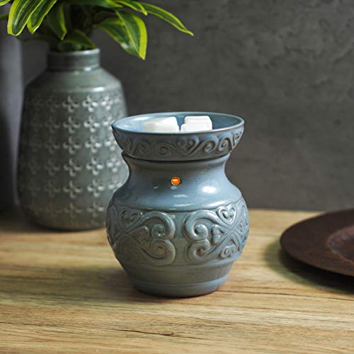 Hosley 6 High Blue Ceramic Electric Warmer. Ideal Gift For Wedding Spa Aromatherapy. Use Brand Wax Melts Cubes Essential Oils And Fragrance Oils. O4 #TOP4