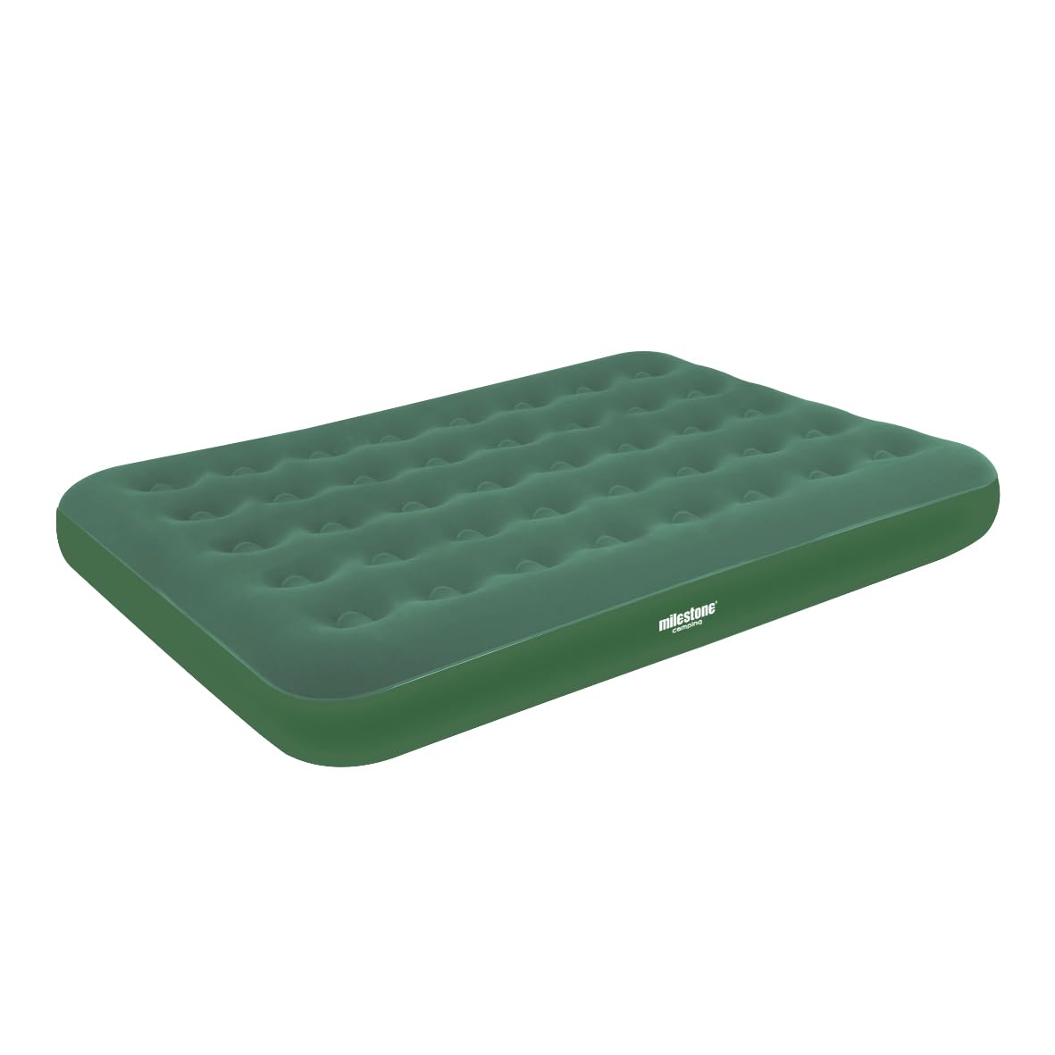 Milestone Camping 88139 Double Airbed/Easy Inflate & Deflate Flocked Design/Camping, Festivals, Sleepovers & Family Gatherings