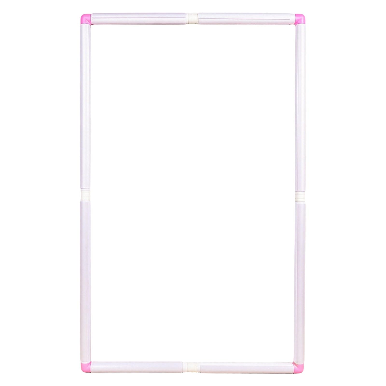 Yjcnelcr PVC Embroidery Frame Multipurpose Clip on Embroidery Hoop Easy to Assemble for Stitching Needlework Craft Large Frame
