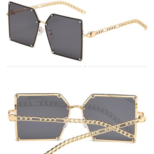 Lunettes de soleil sans monture grand angle aux verres dégradés chic