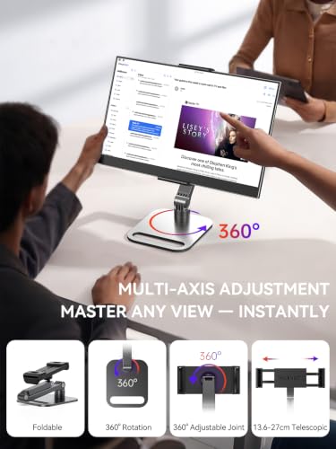 Image of UPERFCET Portable Monitor, 14 inch 1200P 125% sRGB 2000:1 Contrast 16:10 Ultra-Slim Laptop Monitor with Stand VESA USB-C Mini HDMI, Travel Second Screen for Computer, Phone, Mini PC, Game Consoles